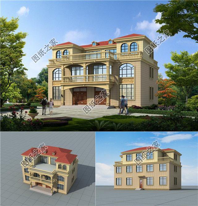 2026年歐式最新雙拼自建房屋設計，外觀精致有棱有角，一眼就愛上