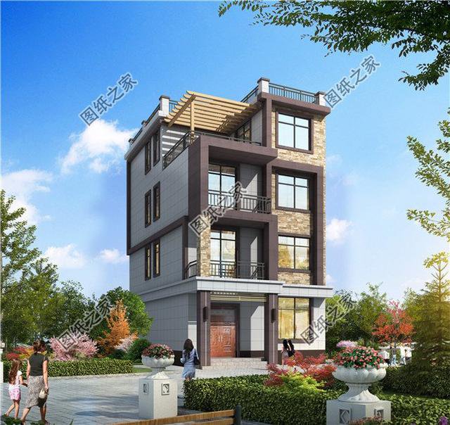 90平米小戶型四層別墅，第三款帶電梯設計，性價比高