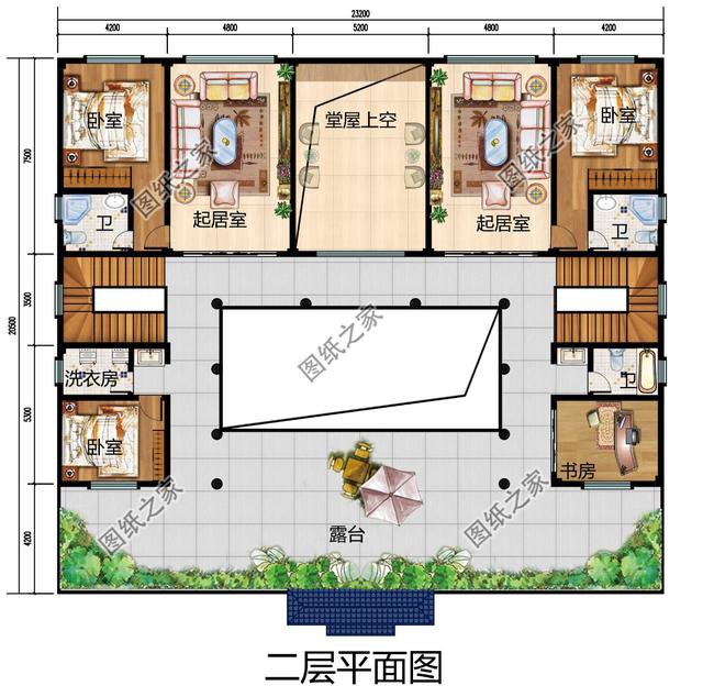 農村四合院5開間戶型圖，待到事業有成衣錦還鄉，豈不快哉