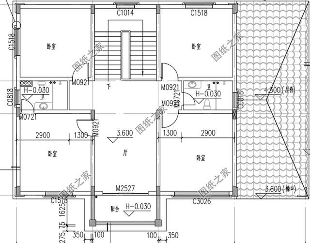 進深11米左右農村房屋戶型圖，沉穩又大方，經濟實用
