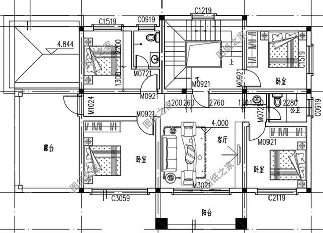 進深11米左右農村房屋戶型圖，沉穩又大方，經濟實用