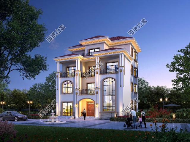 復式四層自建房戶型圖，氣派又驚艷，第一眼就喜歡上了