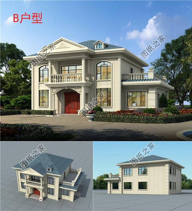 鄉(xiāng)村二層別墅設(shè)計(jì)效果圖，這三款別墅圖收藏了，回家建一棟