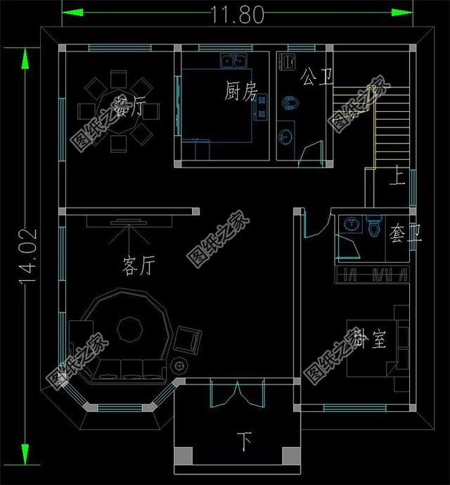 進深14米農村自建房戶型圖，外觀精致，舒適的布局，新房就選這樣