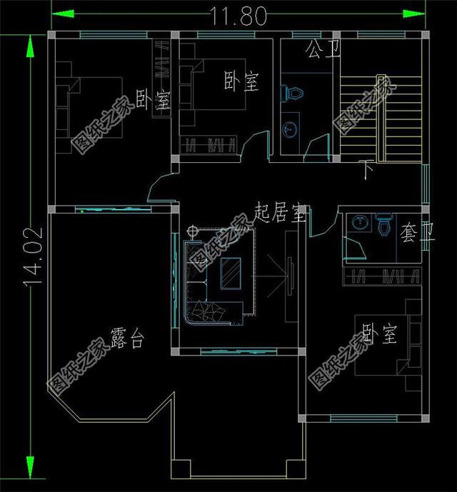 進深14米農村自建房戶型圖，外觀精致，舒適的布局，新房就選這樣