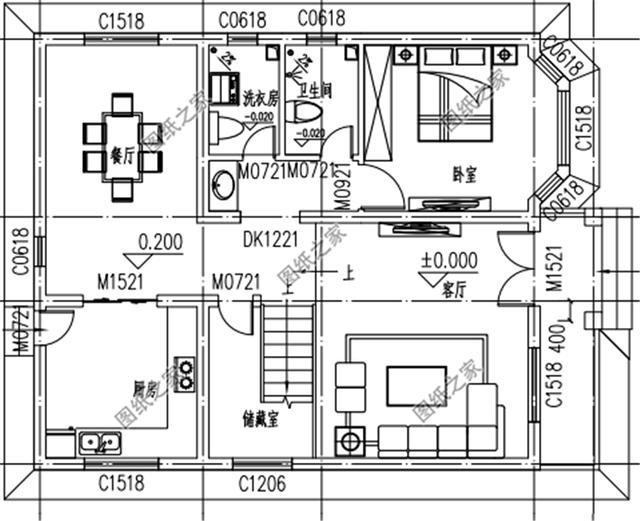 農村小戶型自建房設計圖，第3套進深8米，造價9萬