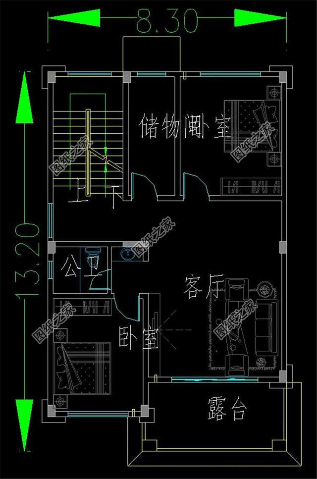 農村小戶型自建房設計圖，第3套進深8米，造價9萬