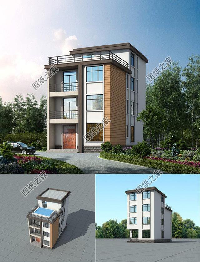 農村四層樓房外觀圖，功能齊全，這樣的別墅蓋起來全村都羨慕