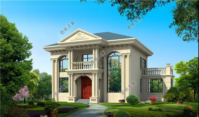 農村二層別墅自建房設計，配上落地窗，不好看你來打我