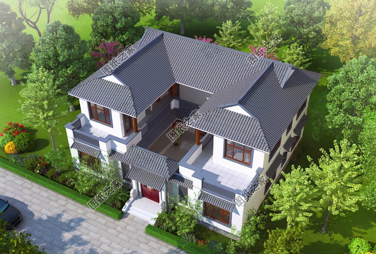 強烈推薦三款農村四合院設計圖，這樣的別墅在農村建一棟絕對有面子