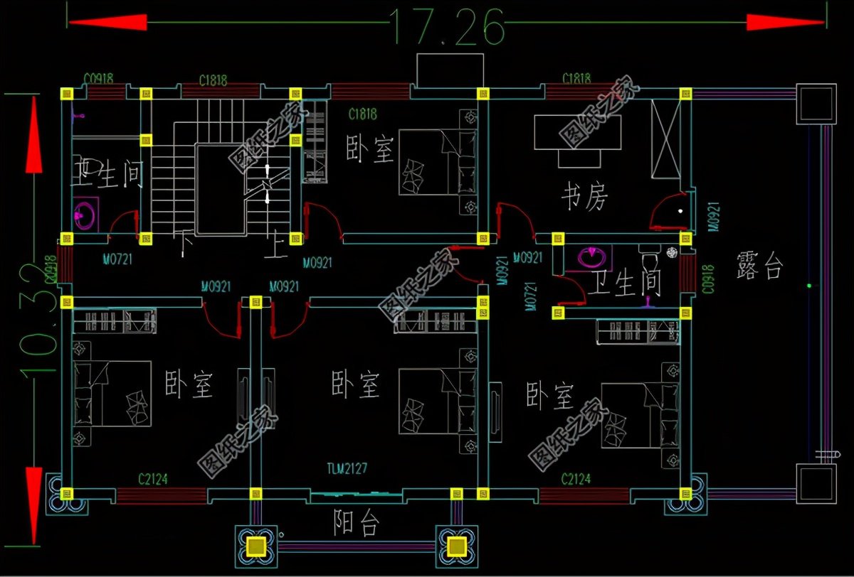 農(nóng)村帶車庫房子設(shè)計圖，建房沒車庫怎么行，趕快收了回家建一棟