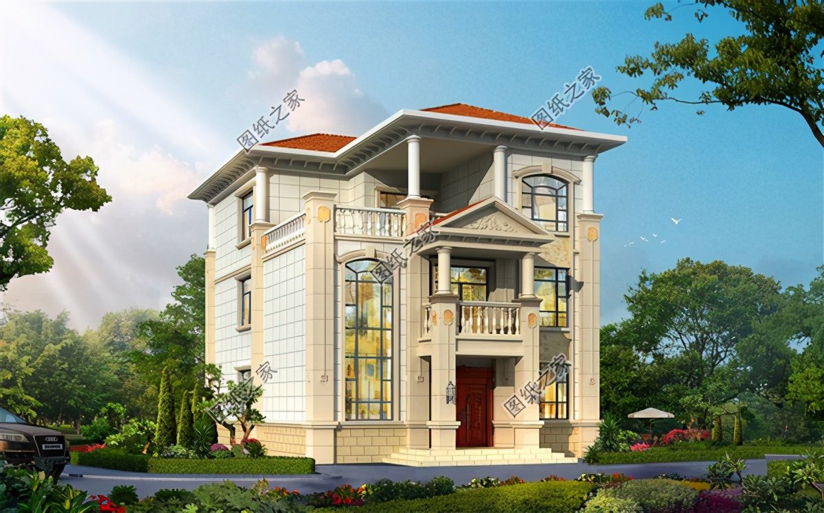 農村三層復式樓房設計圖，挑高客廳，公認的農村好戶型