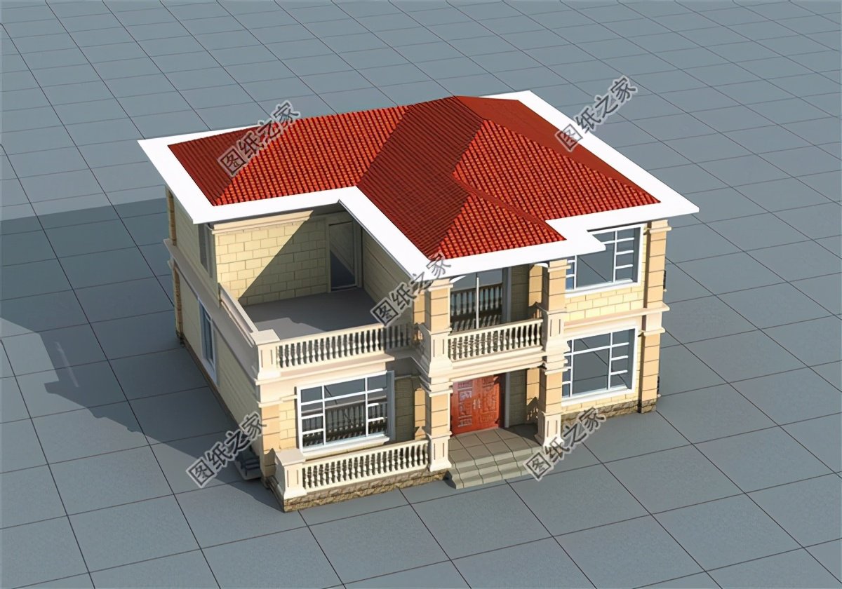 12米×12米建房設(shè)計圖，有露臺設(shè)計，農(nóng)村建房就蓋這樣的戶型