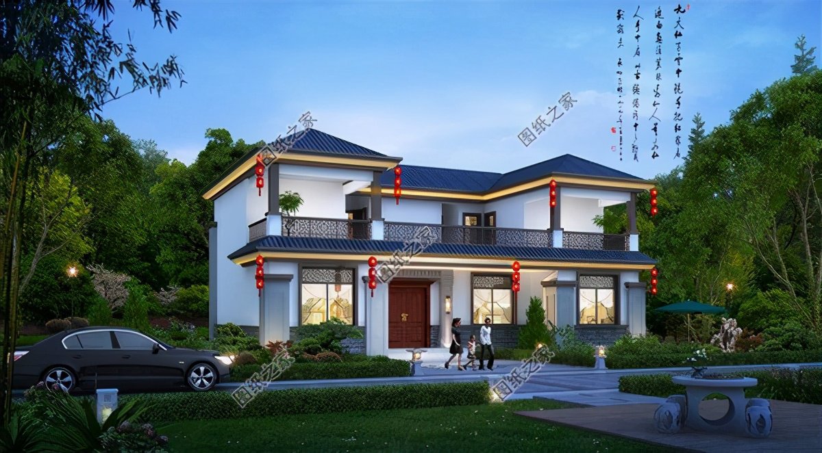 進深9米的別墅，在農村建的相當火熱，顏值和布局挑不出毛病