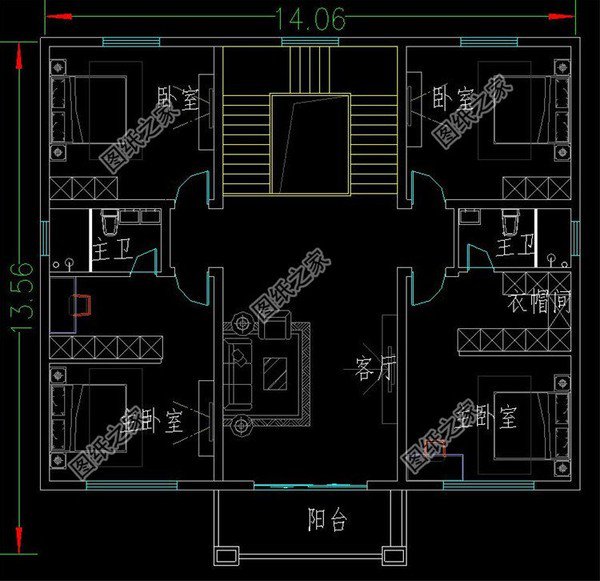 14米乘13米的農村樓房設計，造型美觀，村里看了都夸好