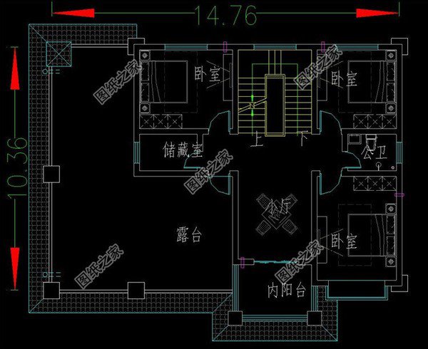 農村4間二層房，建房選這三款方方正正，這才是穩妥的別墅戶型