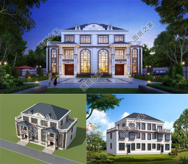 單戶三間的雙拼自建房，合力建雙拼別墅有顏又省錢，和和美美