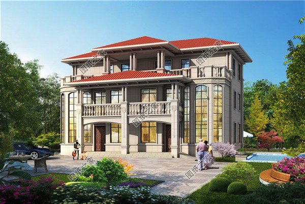 單戶三間的雙拼自建房，合力建雙拼別墅有顏又省錢，和和美美