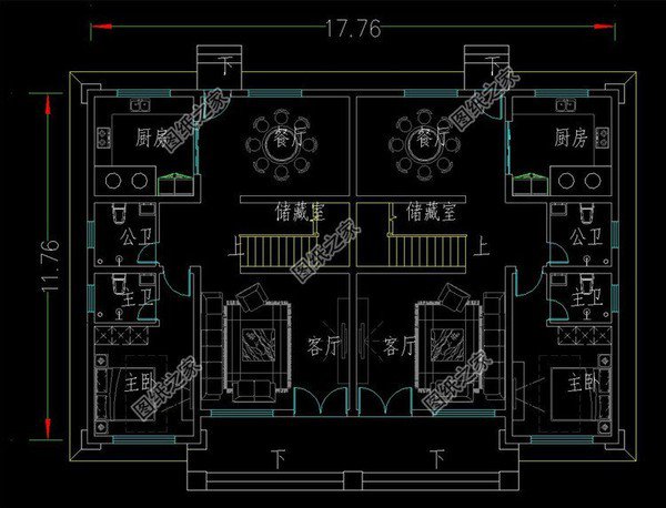 磚混結(jié)構(gòu)的雙拼自建房，建一棟大大方方， 那么多人要圖紙