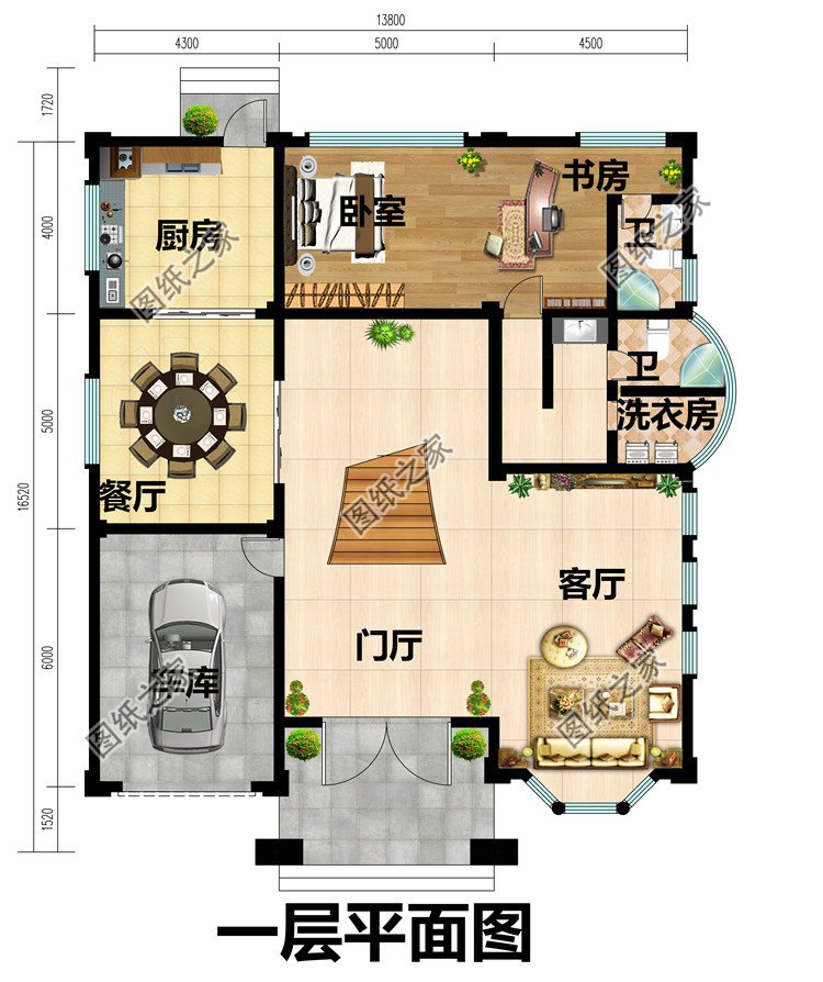 四層豪華歐式別墅自建樓房設(shè)計(jì)圖
