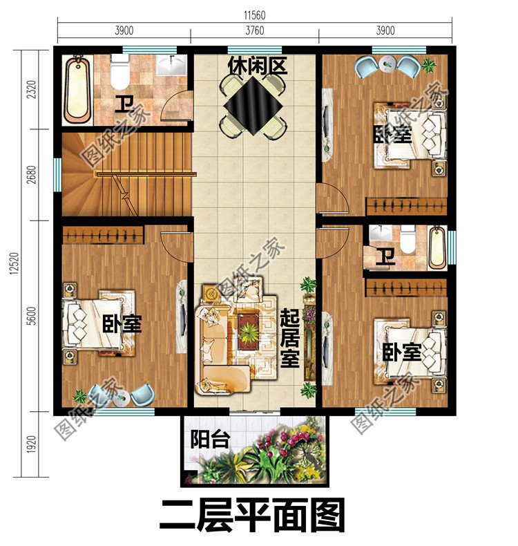 鄉村三層簡單自建房子設計圖
