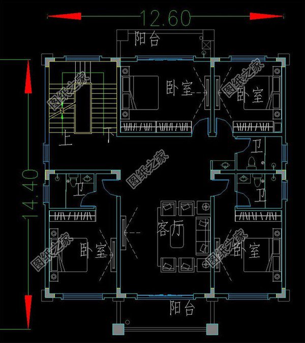 帶堂屋或者神位的農(nóng)村自建四層別墅，老家建房一定要有的設(shè)計(jì)