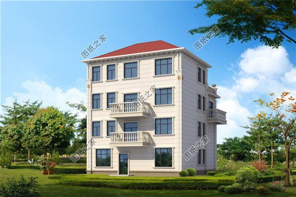 四層漂亮樓房，居住和娛樂完美結合，洋氣的經典之作