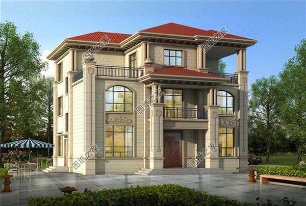 農村165平三層別墅戶型圖，品位提升，主體造價均不超過25萬