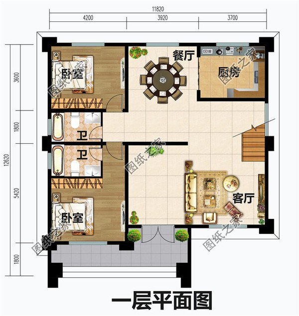 三層現(xiàn)代帶陽臺(tái)別墅圖，精致美觀，拿到圖紙立馬回去建！