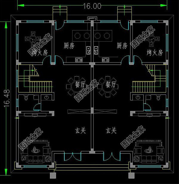 在240平米左右的雙拼自建房，專業圖紙做參考，大家還在等什么