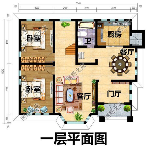 簡單戶型二層樓效果圖，戶型簡約造價低，農(nóng)村建房無壓力