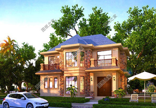 簡單戶型二層樓效果圖，戶型簡約造價低，農(nóng)村建房無壓力