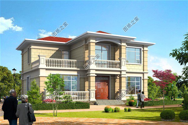 簡單戶型二層樓效果圖，戶型簡約造價低，農(nóng)村建房無壓力