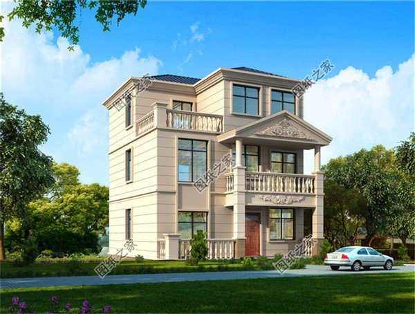 建房子三層樓設計圖，占地面積不大，第三款旋轉(zhuǎn)樓梯設計