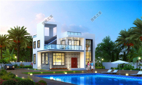 現(xiàn)代二層別墅設(shè)計(jì)圖，造價(jià)低外觀美，收藏后趕快回家建吧