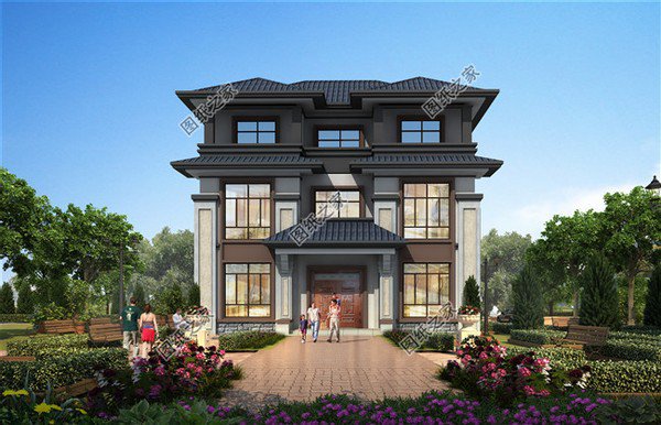 農村中式古典自建房圖，建房大熱風格，自然與生活美好成詩