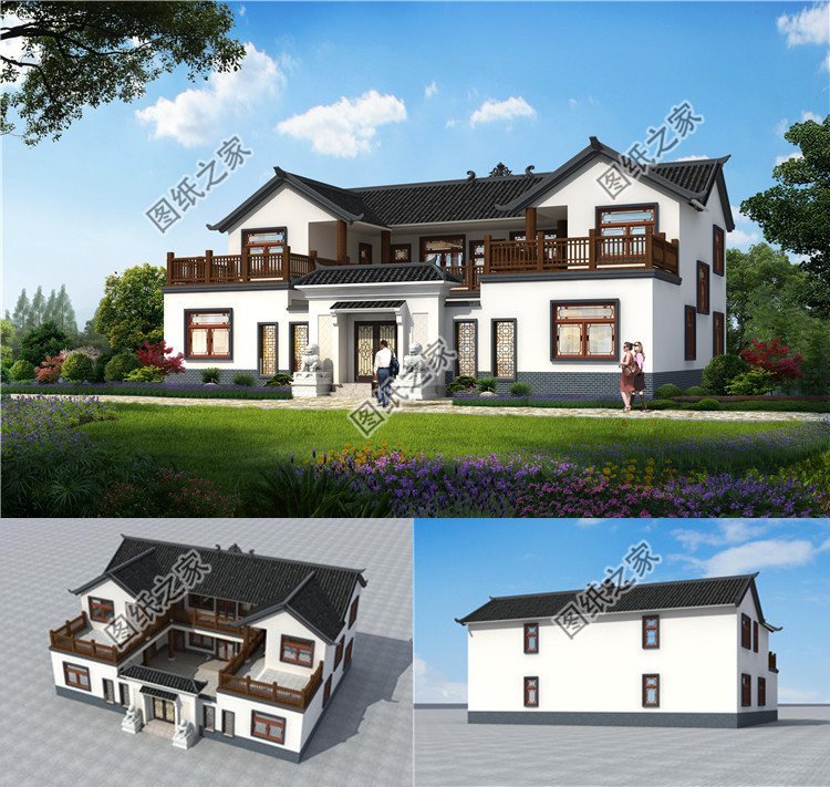 農村20萬四合院設計圖，青山綠水間，享受農村生活