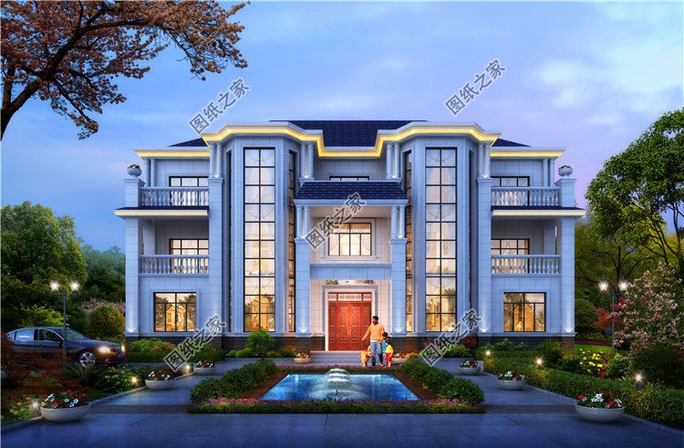 農(nóng)村兄弟雙拼戶(hù)型設(shè)計(jì)圖，適合兄弟一起建房，親戚看了都說(shuō)太漂亮