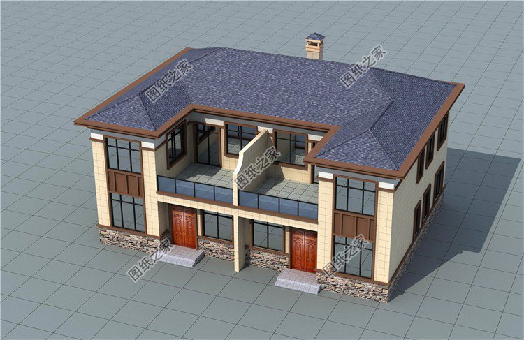 兄弟二層雙拼戶(hù)型圖，兄弟建房齊上陣，羨慕倒一大片親戚朋友