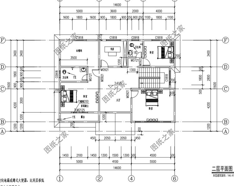 主體30萬二層別墅設(shè)計圖，戶型設(shè)計合理，全家都能住得下