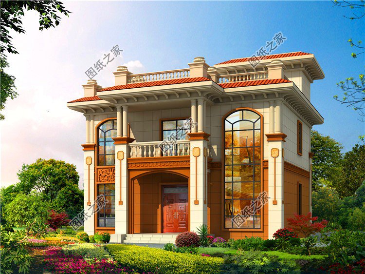 農(nóng)村二層平頂別墅設(shè)計(jì)圖，一點(diǎn)不比坡屋頂差，趕快收藏回家建