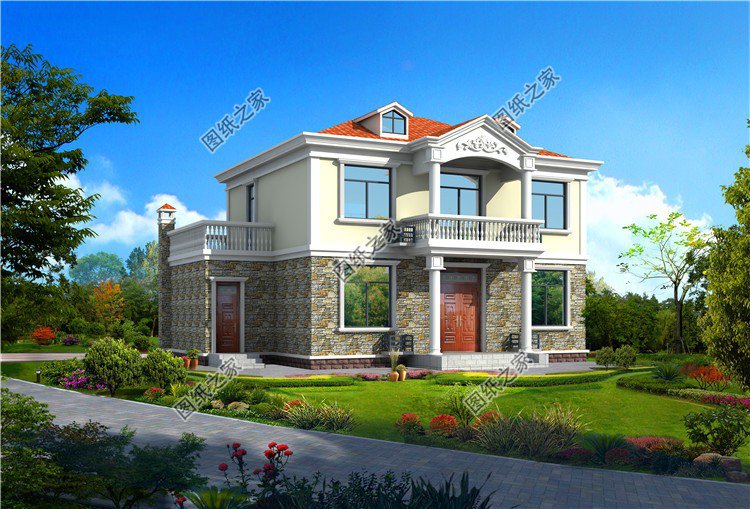 強烈推薦三款二層自建房設計圖，占地不超過120平米，依舊大氣時尚