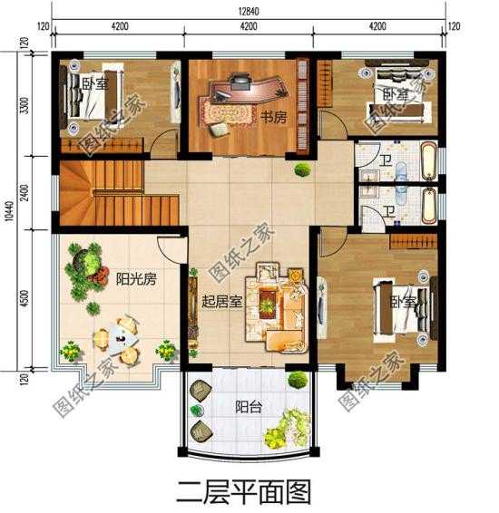 最新款二層樓房設計圖，外觀精致布局實用，第三套還帶地下室設計