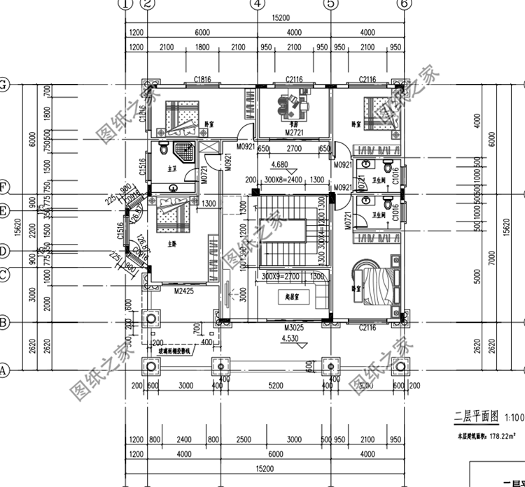最新款二層樓房設計圖，外觀精致布局實用，第三套還帶地下室設計