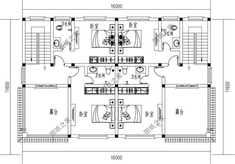 雙拼戶型設(shè)計(jì)圖，獨(dú)門獨(dú)戶，隱私性極高，大家覺得哪款戶型好？