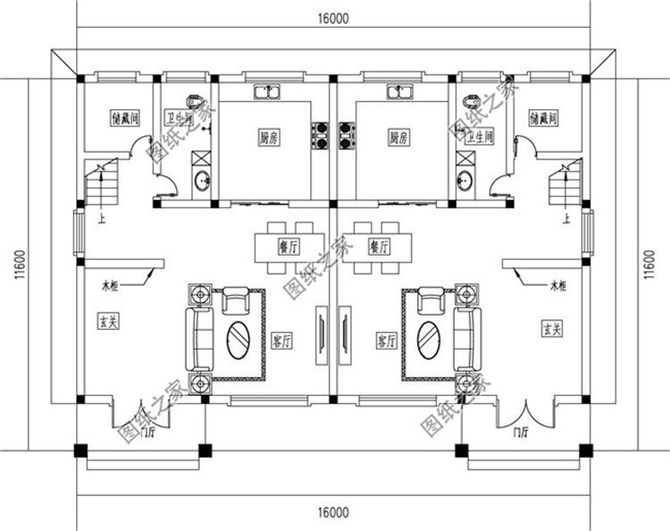 雙拼戶型設(shè)計(jì)圖，獨(dú)門獨(dú)戶，隱私性極高，大家覺得哪款戶型好？