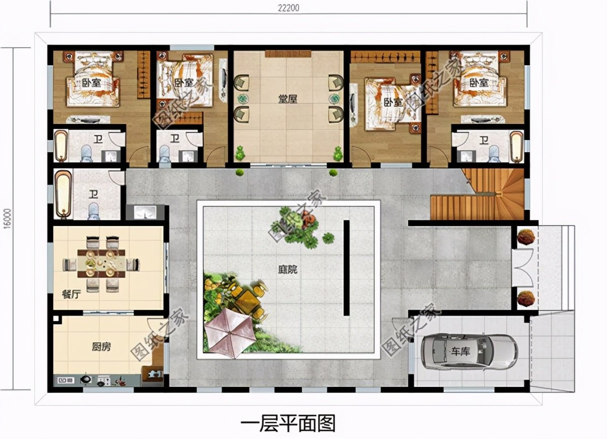 新式四合院小別墅，顏值高且簡單，農(nóng)村好戶型