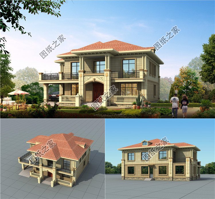 農村將近200平的二層別墅設計，奢華典雅，大氣有格調