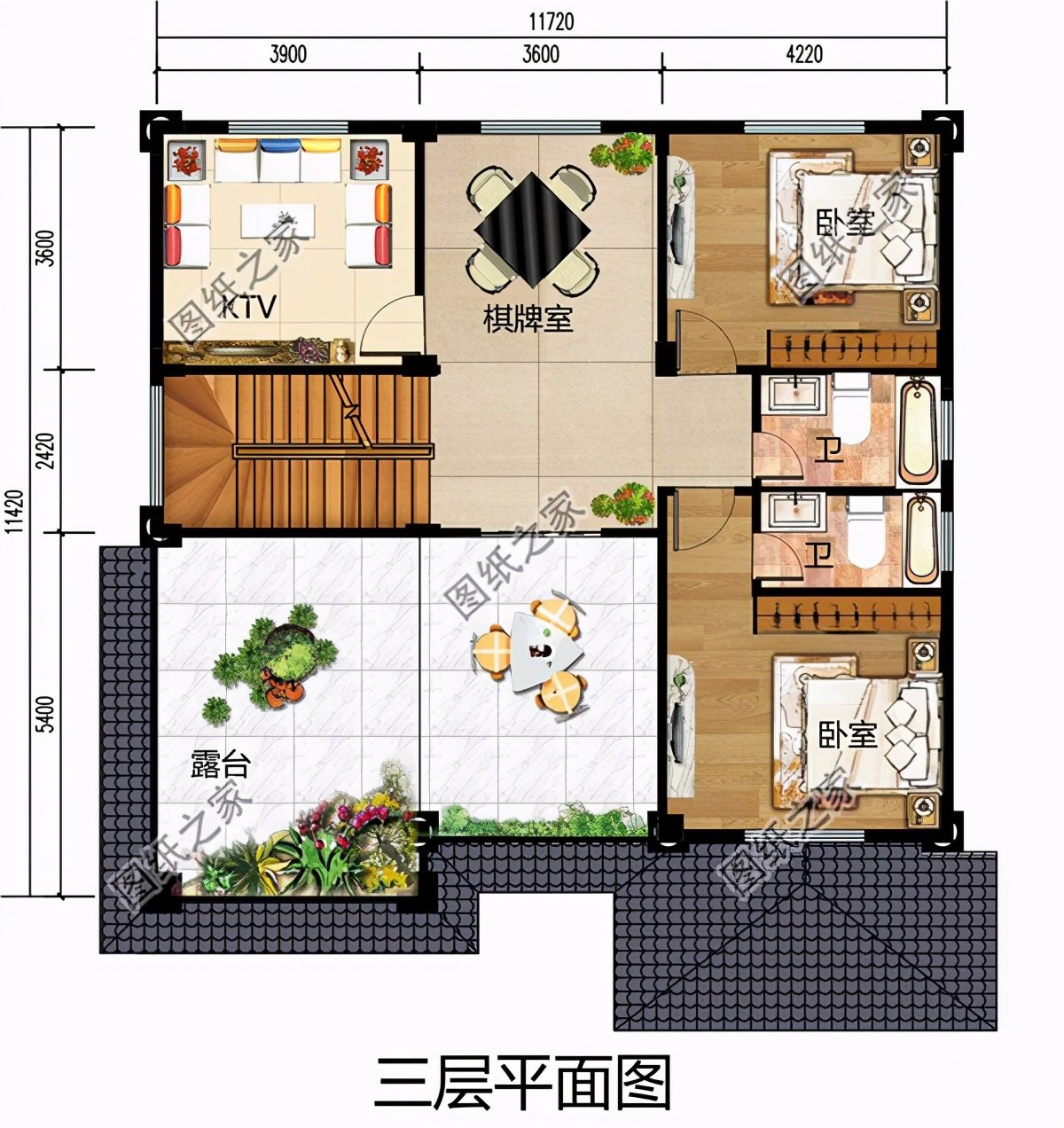 農村普通房子設計三層，村里建一棟，全部找你要圖紙！