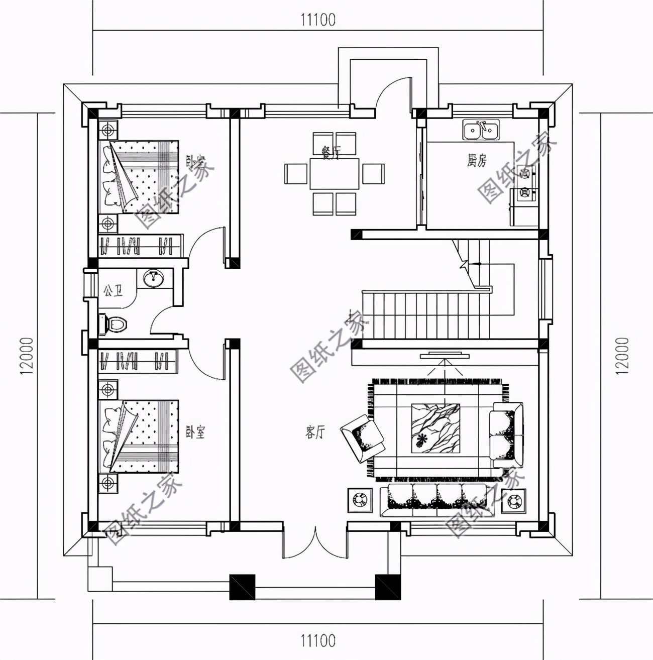 10x12米二層房屋設計圖，詮釋農村房子應該怎么建